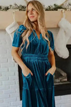 Maxi Dresses Luxe Velvet Tiered Maxi - Elegance Redefined