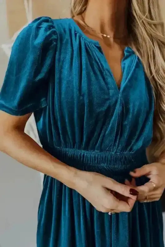 Maxi Dresses Luxe Velvet Tiered Maxi - Elegance Redefined