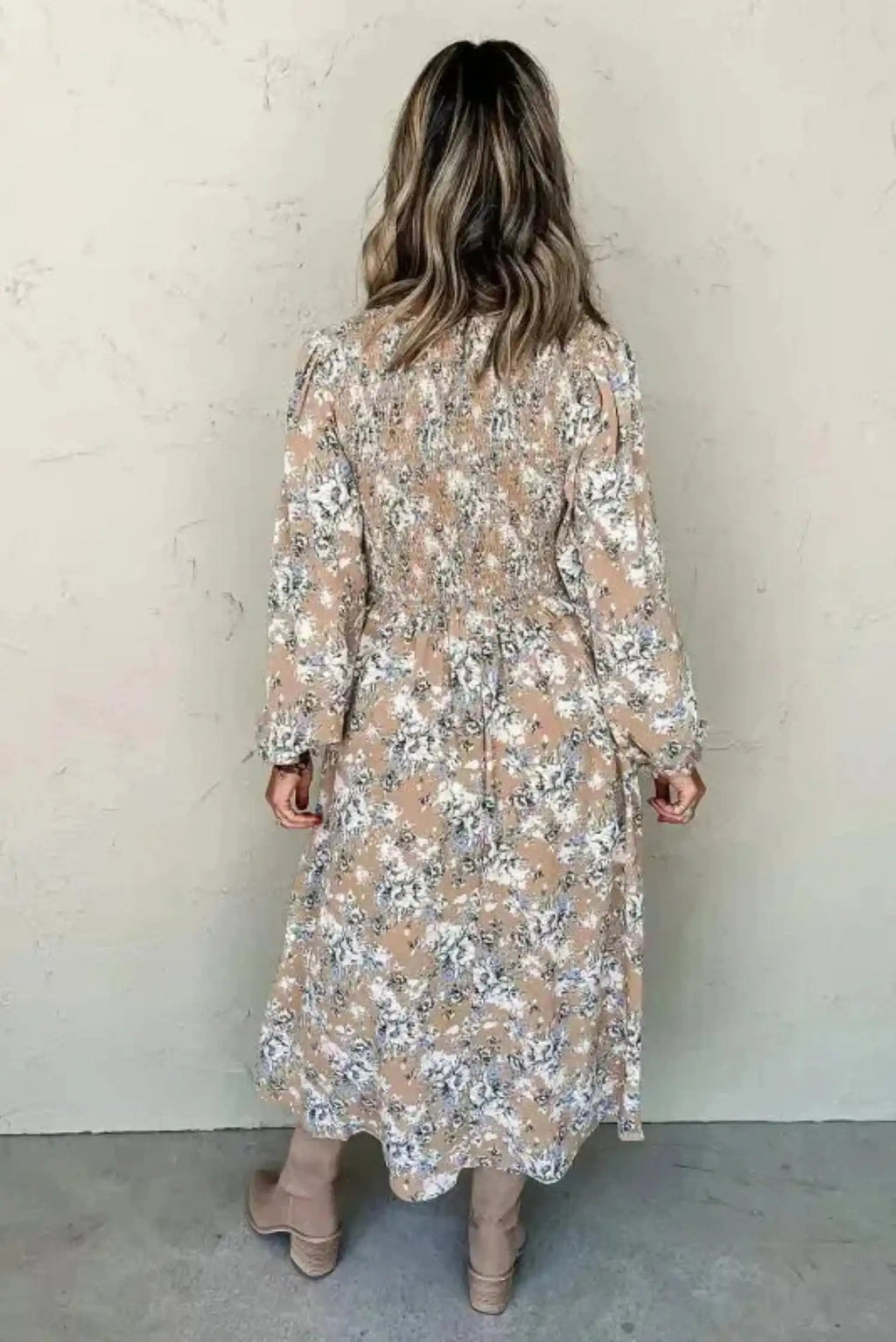 Maxi Dresses Maple Grove Floral Maxi Dress - Smocked Puff Sleeve