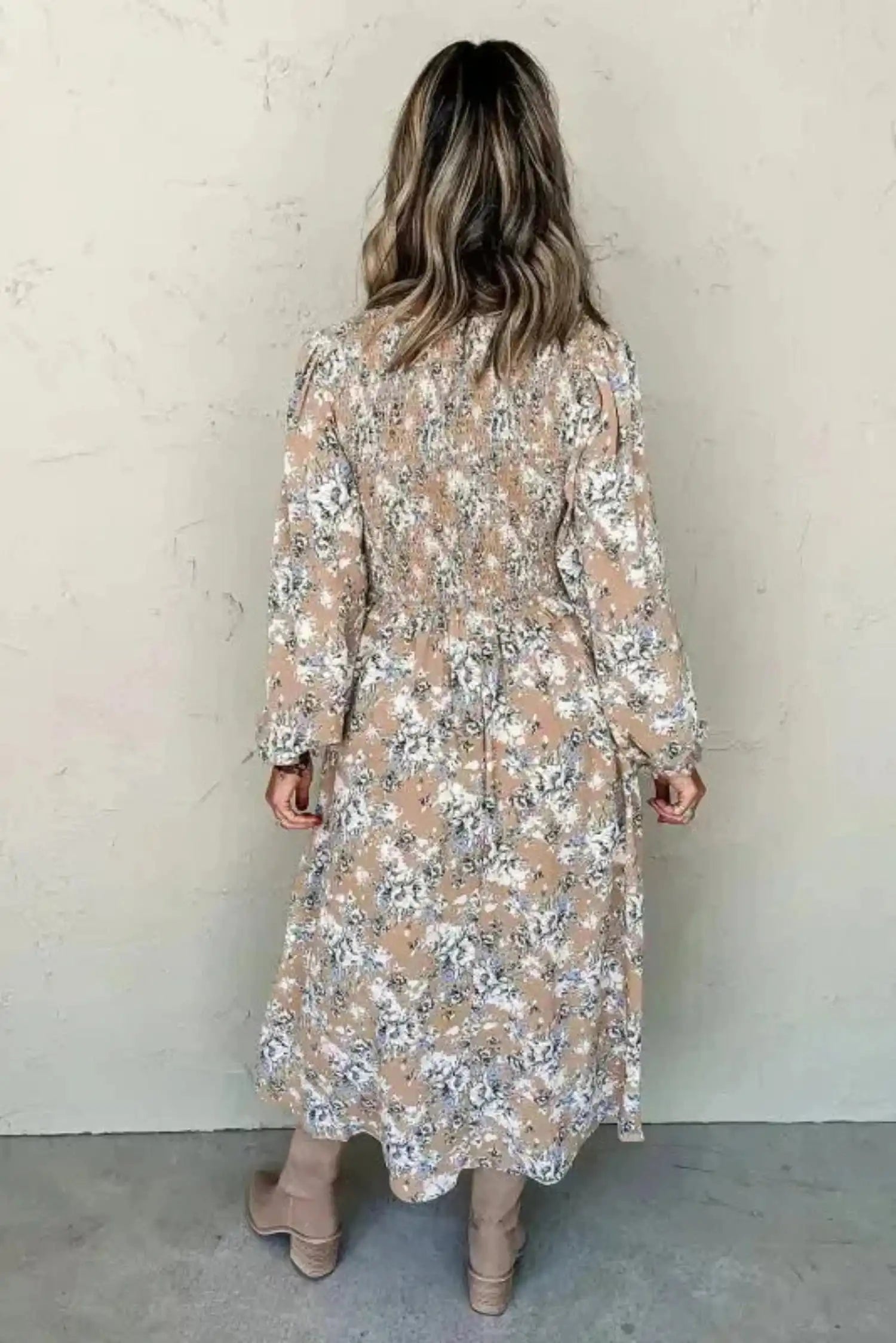 Maxi Dresses Maple Grove Floral Maxi Dress - Smocked Puff Sleeve