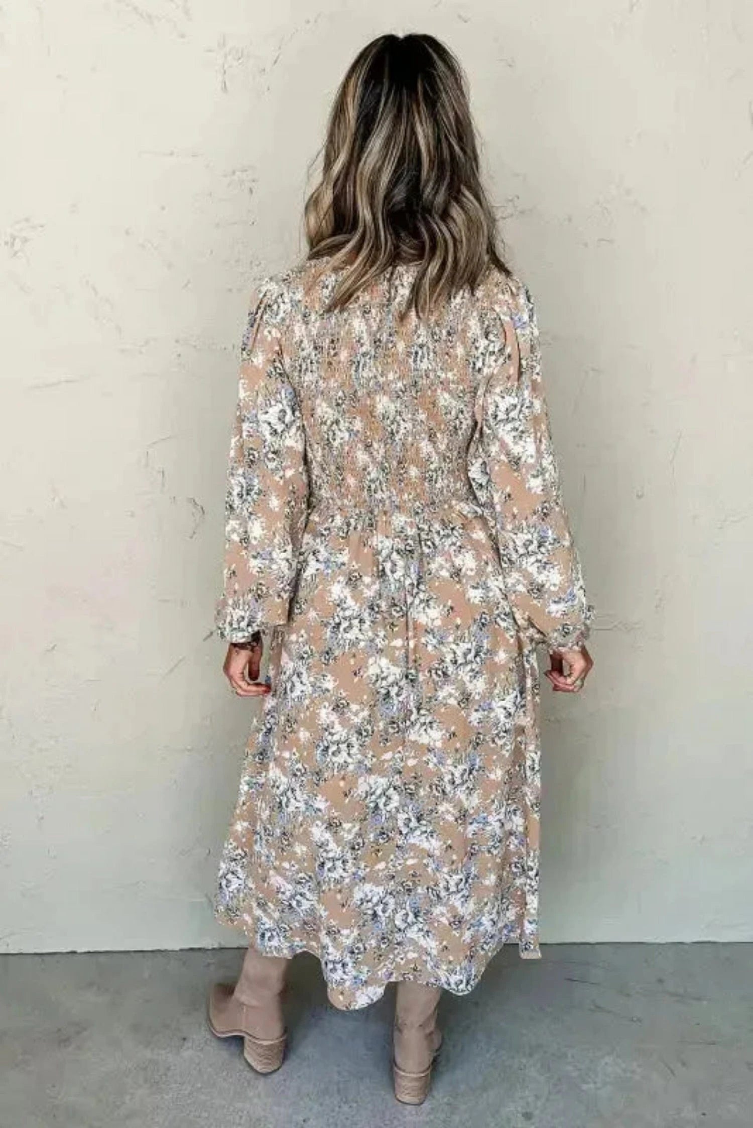 Maxi Dresses Maple Grove Floral Maxi Dress - Smocked Puff Sleeve