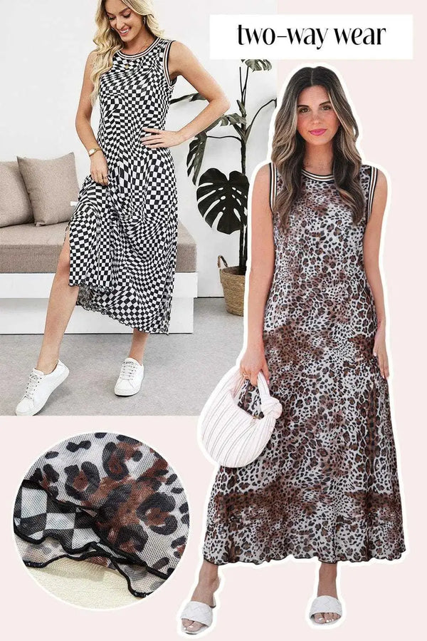 Maxi Dresses Multicolour / S / 92%Polyester+8%Elastane Dual Glam Reversible Maxi Dress