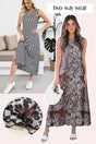 Maxi Dresses Multicolour / S / 92%Polyester+8%Elastane Dual Glam Reversible Maxi Dress