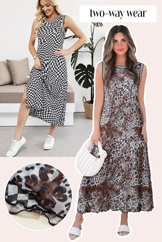 Maxi Dresses Multicolour / S / 92%Polyester+8%Elastane Dual Glam Reversible Maxi Dress