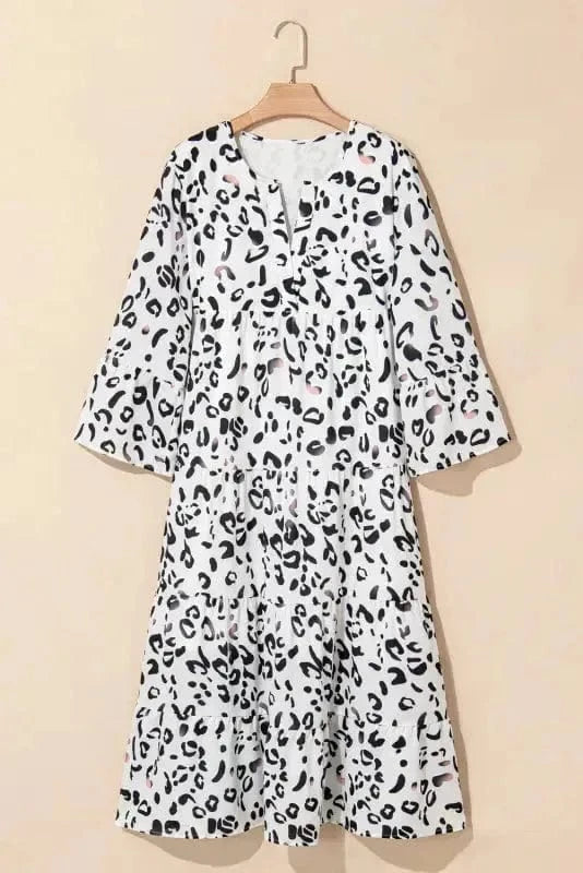 Maxi Dresses Snow Leopard Elegance Maxi Dress