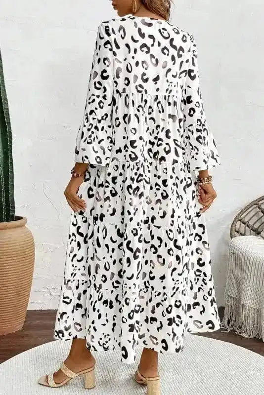 Maxi Dresses Snow Leopard Elegance Maxi Dress