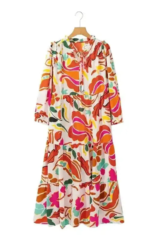 Maxi Dresses Valencia Floral Tiered Maxi Dress