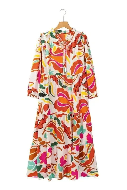 Maxi Dresses Valencia Floral Tiered Maxi Dress