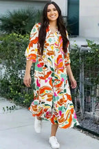 Maxi Dresses Valencia Floral Tiered Maxi Dress