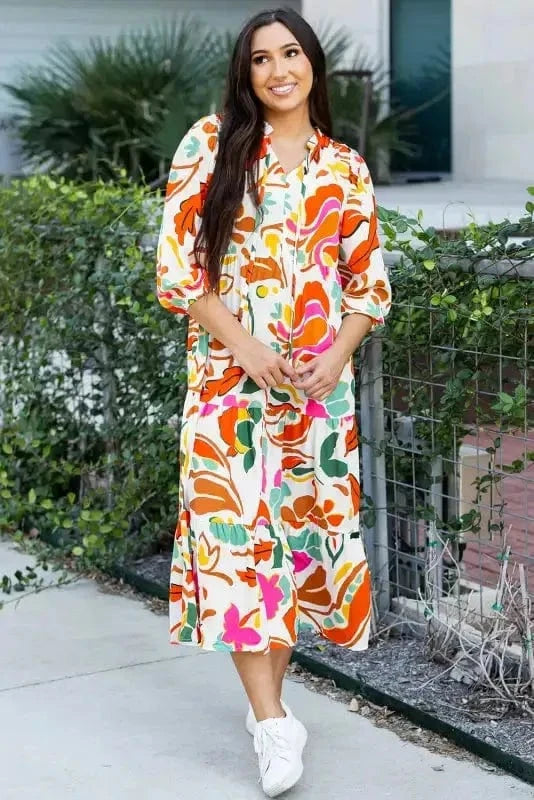Maxi Dresses Valencia Floral Tiered Maxi Dress