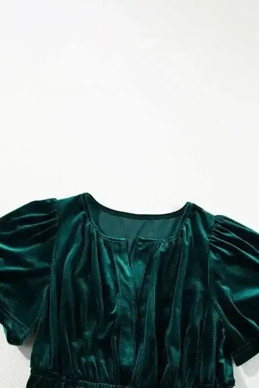 Maxi Dresses Velvet Rhapsody Tiered Maxi Dress - Evergreen