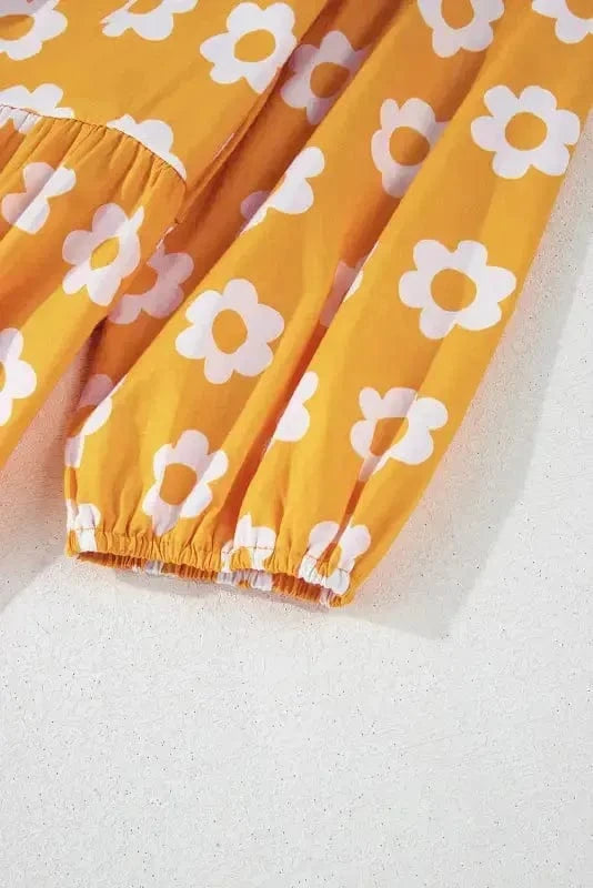 Maxi Dresses Yellow Flower Print Maxi Dress