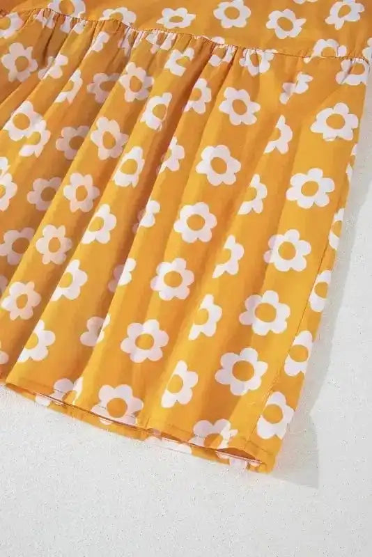Maxi Dresses Yellow Flower Print Maxi Dress