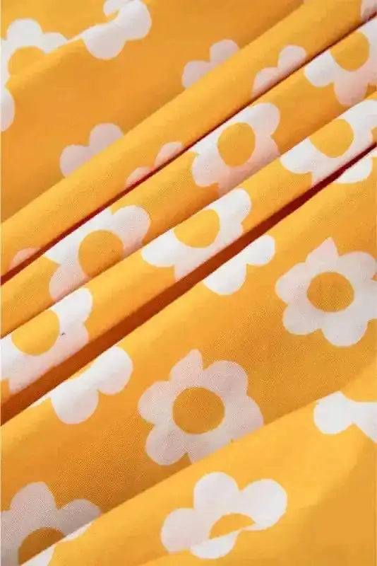 Maxi Dresses Yellow Flower Print Maxi Dress