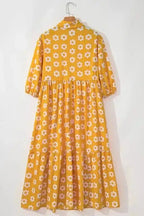 Maxi Dresses Yellow Flower Print Maxi Dress