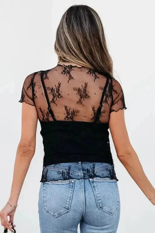 Mesh Blouses Black Orchid Mesh Blouse