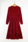 Midi Dresses Black Velvet Midi Dress - Buttoned Puff Sleeve V-Neck Split