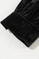 Midi Dresses Black Velvet Midi Dress - Buttoned Puff Sleeve V-Neck Split