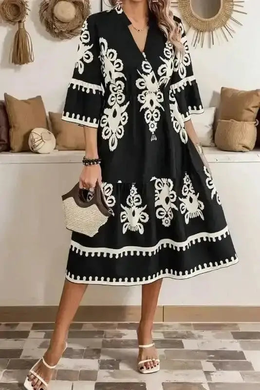 Midi Dresses Desert Mirage Loose Midi Dress