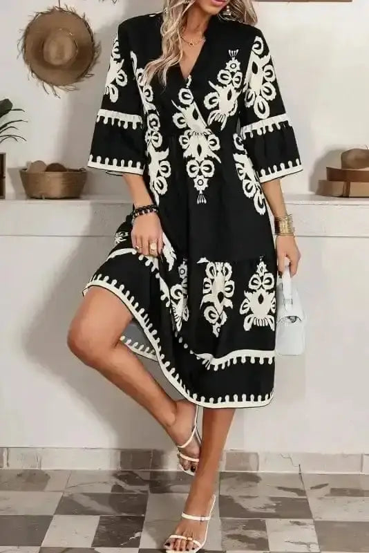 Midi Dresses Desert Mirage Loose Midi Dress