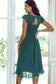 Midi Dresses Marine Muse Midi Dress - Open Back Sweetheart Neck