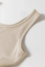 Midi Dresses Sleeveless Midi Dress - Ribbed Bodice Pleated