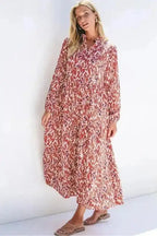 Midi Dresses Sunset Silhouette Pleated Midi Dress