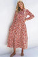 Midi Dresses Sunset Silhouette Pleated Midi Dress