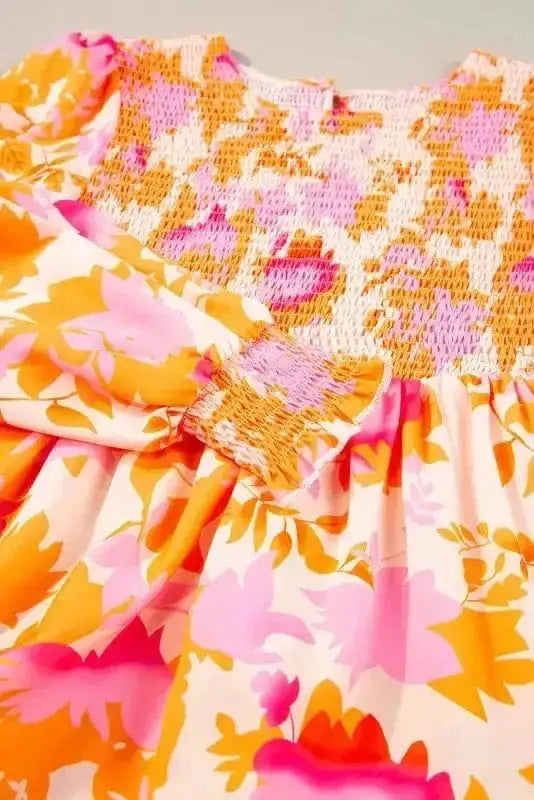 Mini Dresses Abstract Aura Smocked Mini Dress