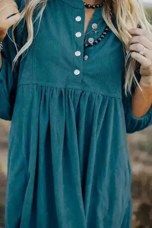 Mini Dresses Autumn Embrace Corduroy Dress