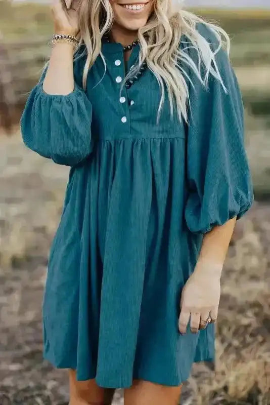 Mini Dresses Autumn Embrace Corduroy Dress
