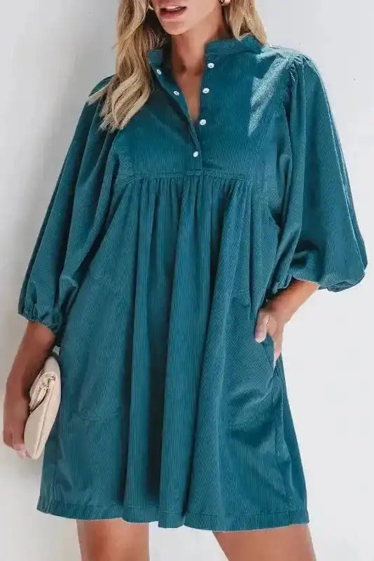 Mini Dresses Autumn Embrace Corduroy Dress