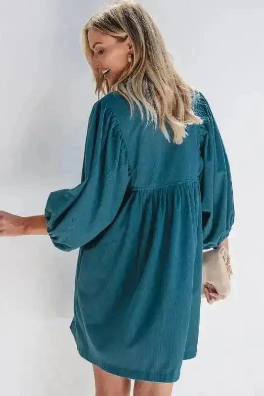 Mini Dresses Autumn Embrace Corduroy Dress