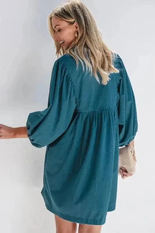 Mini Dresses Autumn Embrace Corduroy Dress