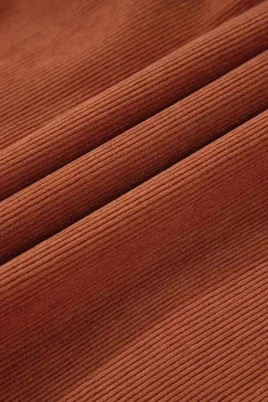 Mini Dresses Autumn Empire Corduroy Dress - Gold Flame