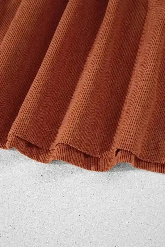 Mini Dresses Autumn Empire Corduroy Dress - Gold Flame