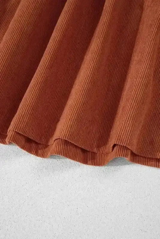 Mini Dresses Autumn Empire Corduroy Dress - Gold Flame