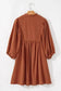 Mini Dresses Autumn Empire Corduroy Dress - Gold Flame