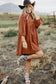 Mini Dresses Autumn Empire Corduroy Dress - Gold Flame