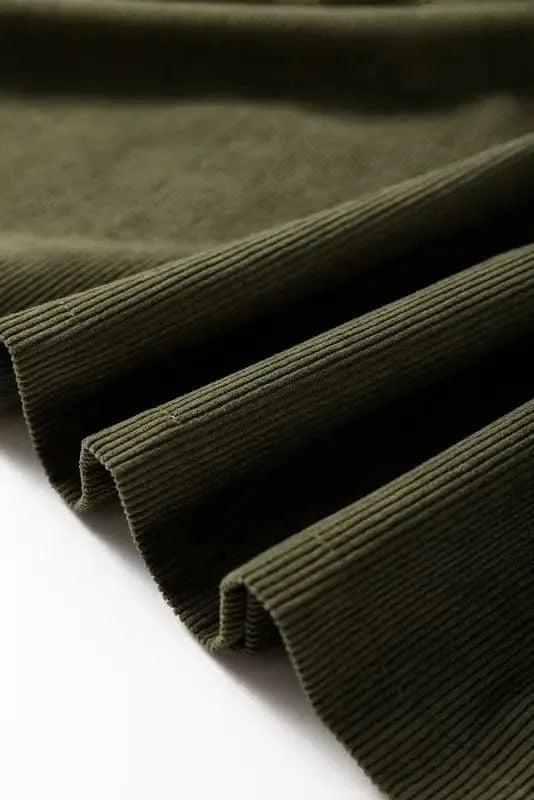 Mini Dresses Autumn Empire Corduroy Dress - Vineyard Green