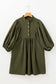 Mini Dresses Autumn Empire Corduroy Dress - Vineyard Green