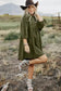Mini Dresses Autumn Empire Corduroy Dress - Vineyard Green