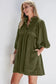 Mini Dresses Autumn Empire Corduroy Dress - Vineyard Green