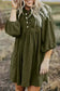 Mini Dresses Autumn Empire Corduroy Dress - Vineyard Green