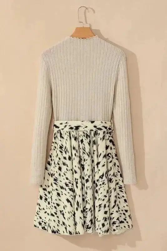 Mini Dresses Belted Elegance Knit Dress