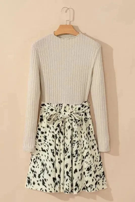 Mini Dresses Belted Elegance Knit Dress