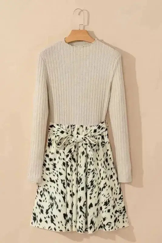 Mini Dresses Belted Elegance Knit Dress
