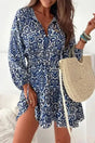Mini Dresses Blue / S / 100%Polyester Retro Charm Lace-Up Mini Dress