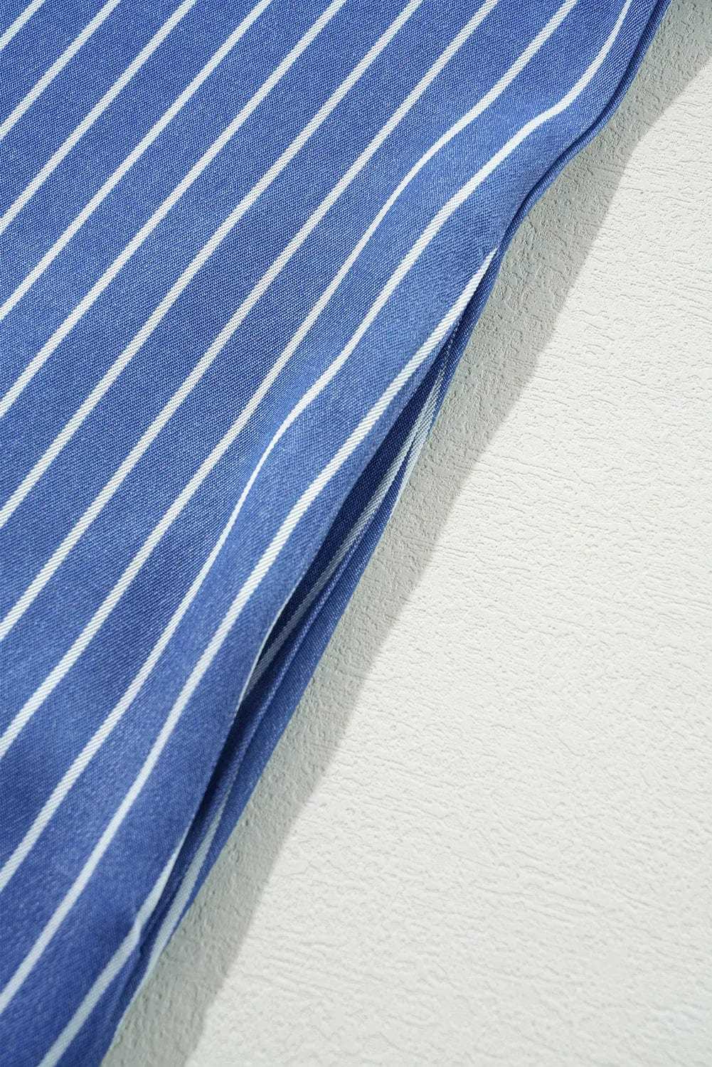 Mini Dresses Blue Stripe Short Shift Dress