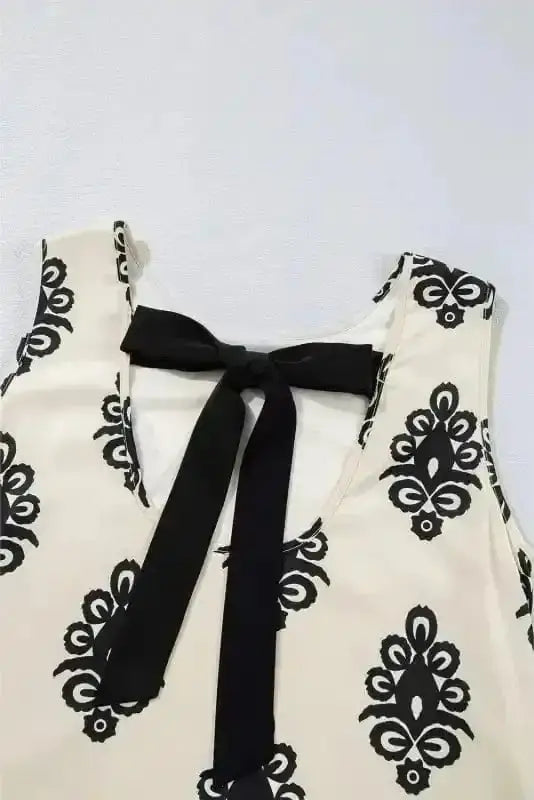 Mini Dresses Boho Bowknot Back Mini Dress